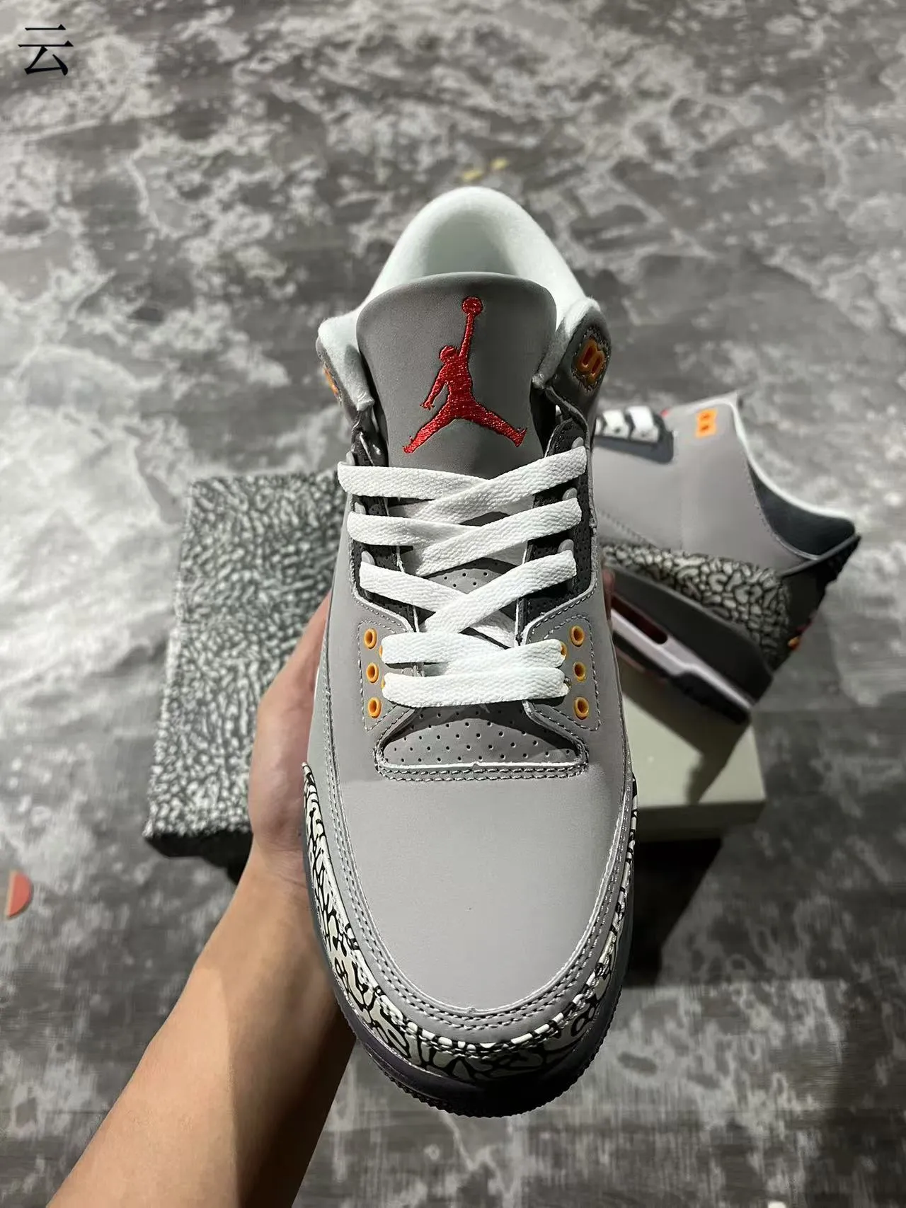 Air Jordan 3 Gray Elephant Basketball Shoes 3