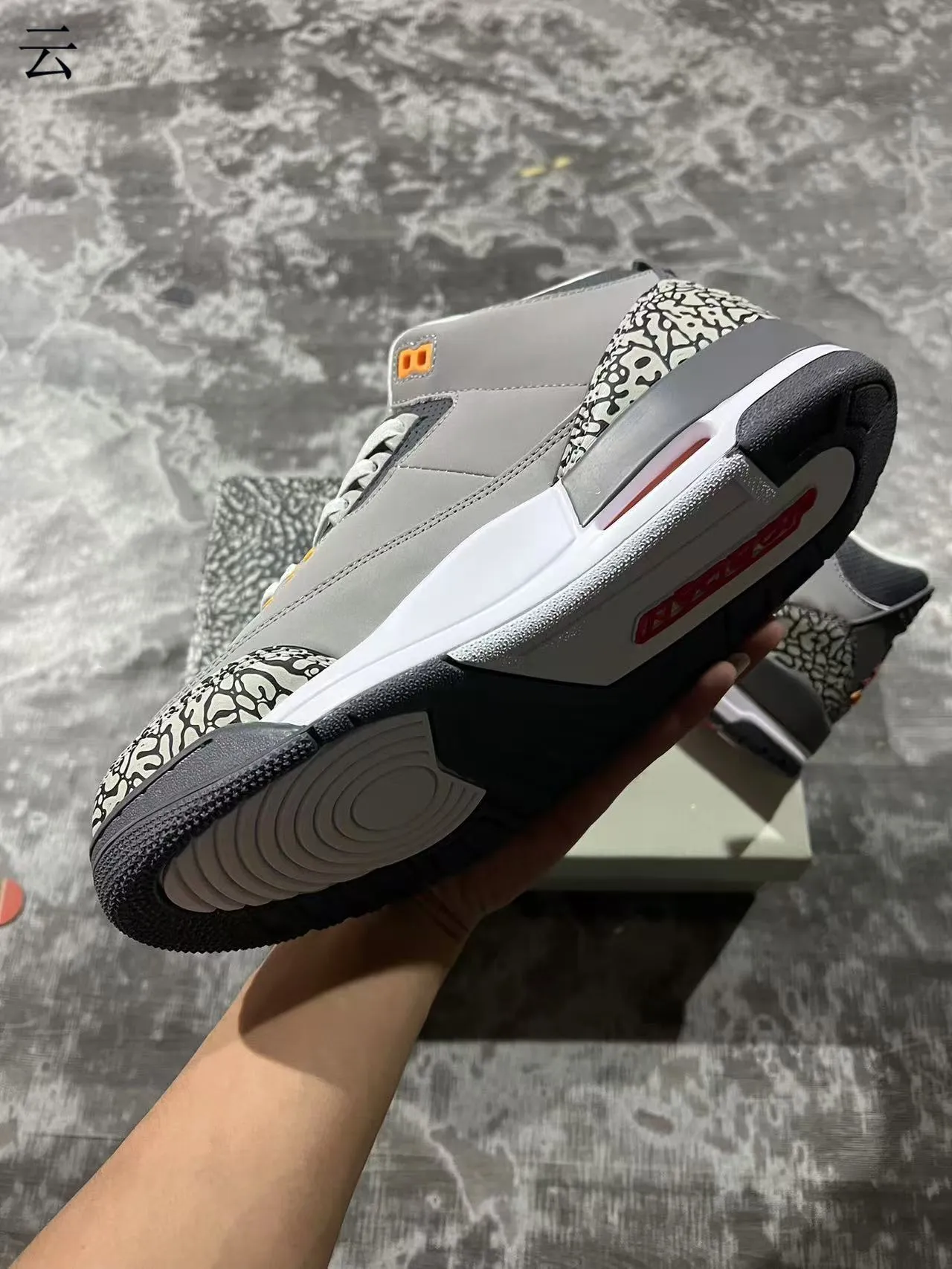 Air Jordan 3 Gray Elephant Basketball Shoes 6