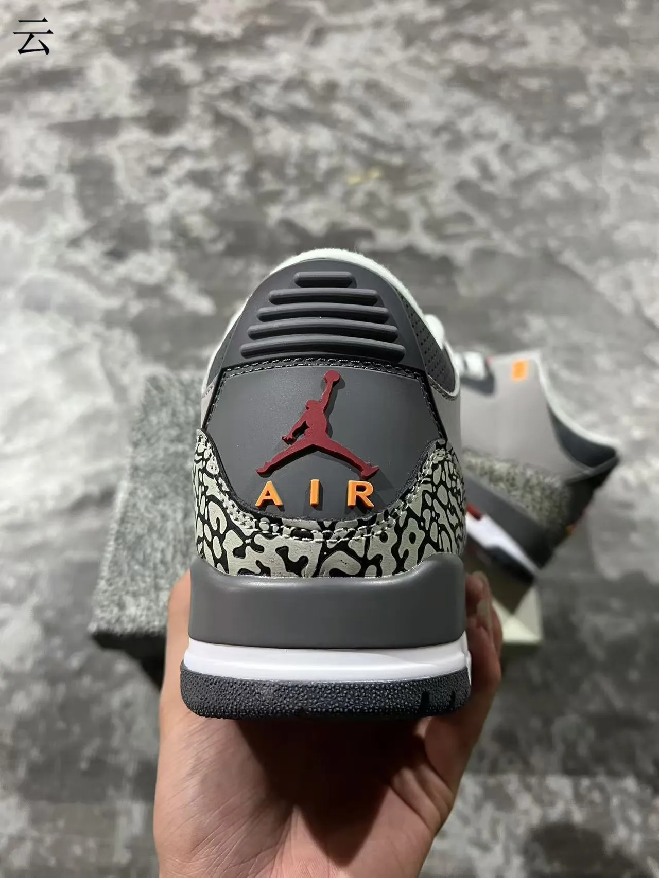 Air Jordan 3 Gray Elephant Basketball Shoes 8