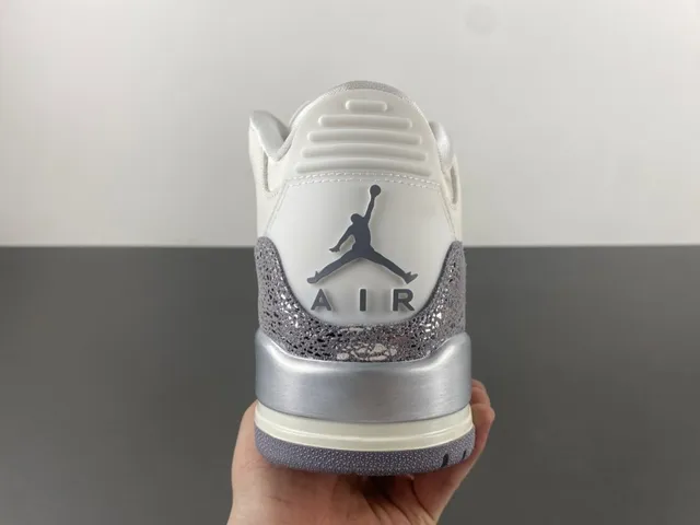 Air Jordan 3 Off-White Silver Elephant Basketball Shoes 4