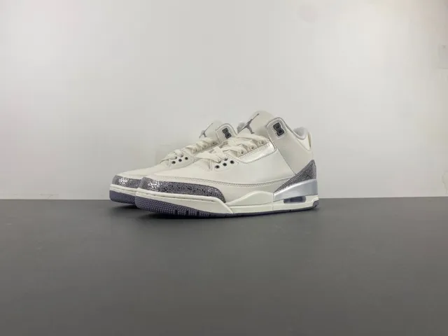 Air Jordan 3 Off-White Silver Elephant Basketball Shoes 10