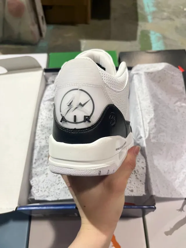 Air Jordan 3 White Black Basketball Shoes 5