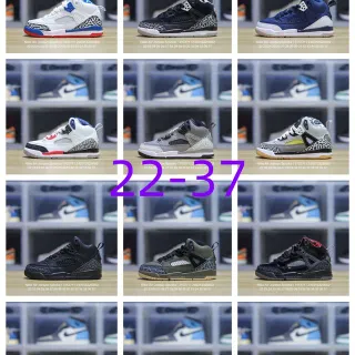 Air Jordan 3 White Blue Red Elephant Print Basketball Shoes