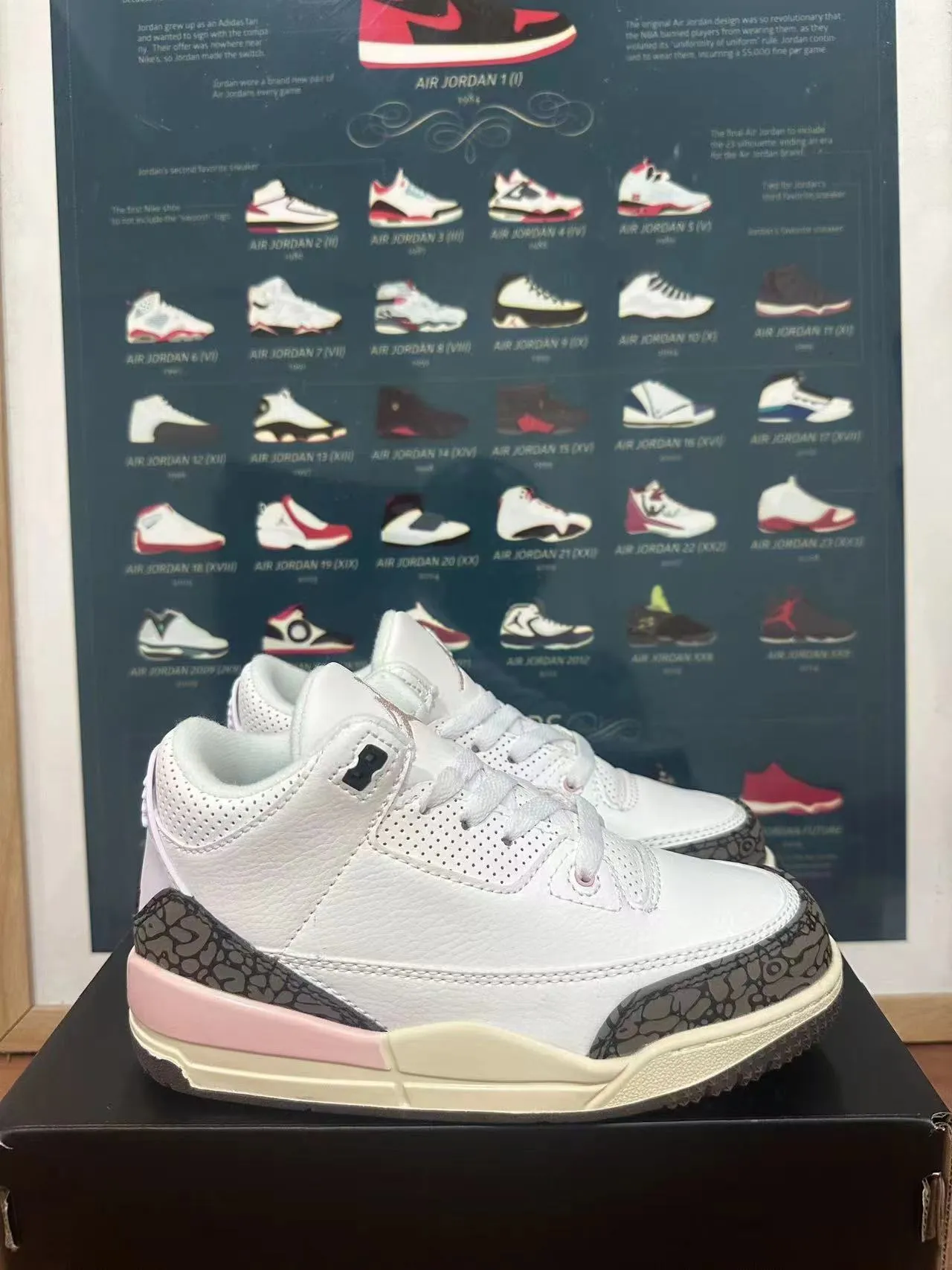 Air Jordan 3 White Elephant Print Basketball Shoes 2