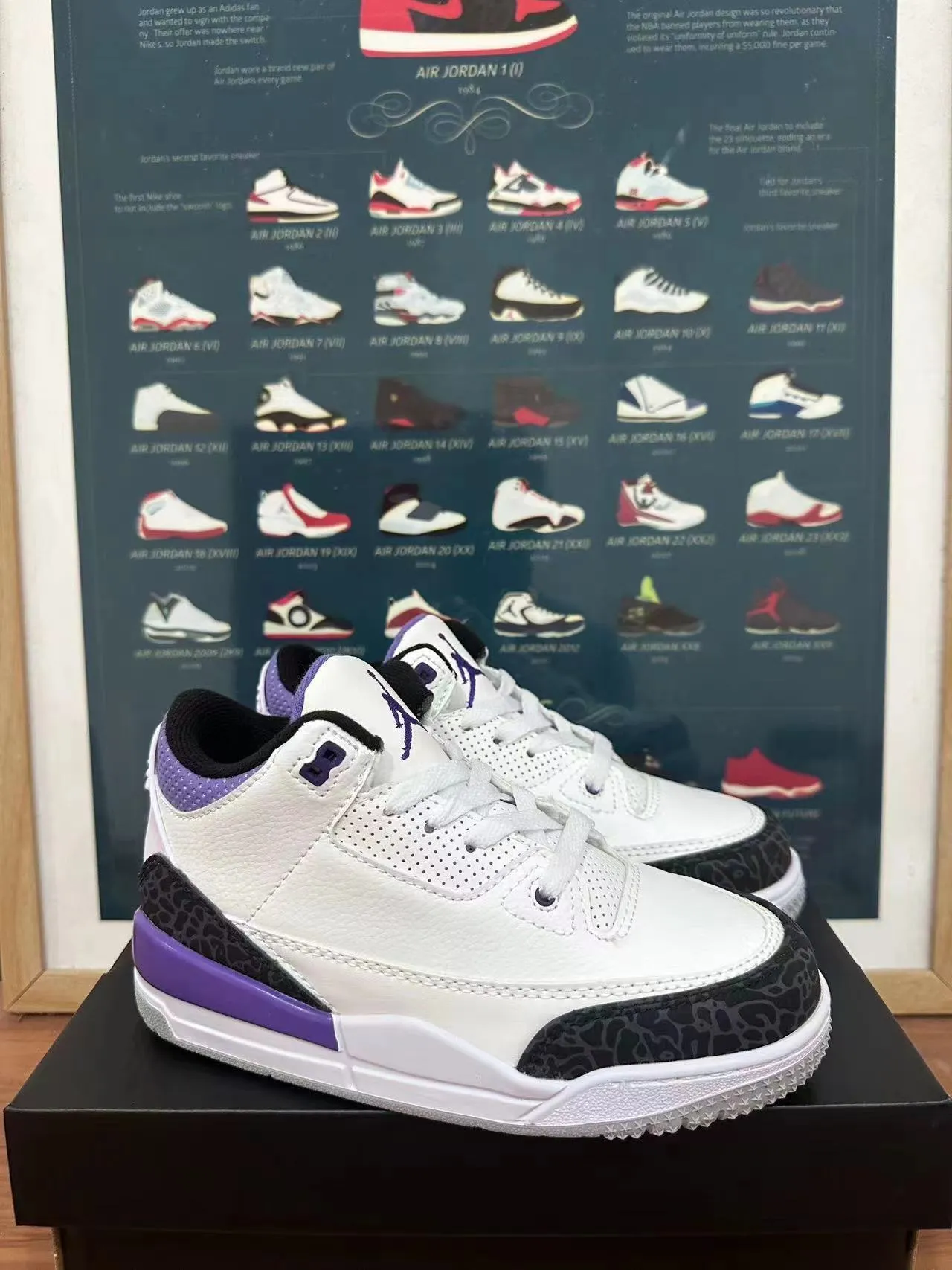 Air Jordan 3 White Elephant Print Basketball Shoes 3