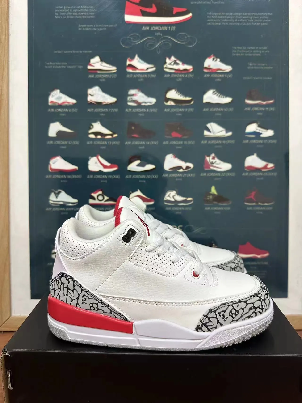 Air Jordan 3 White Elephant Print Basketball Shoes 6
