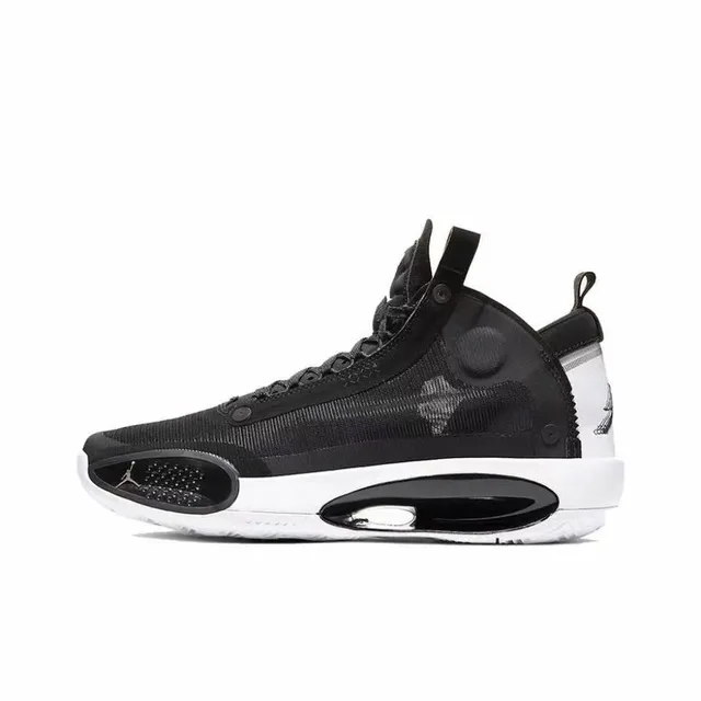 Zapatillas de baloncesto de caña alta Air Jordan 34 en blanco y turquesa translúcido 7