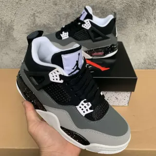 Air Jordan 4 黑灰白 Speckled 篮球鞋