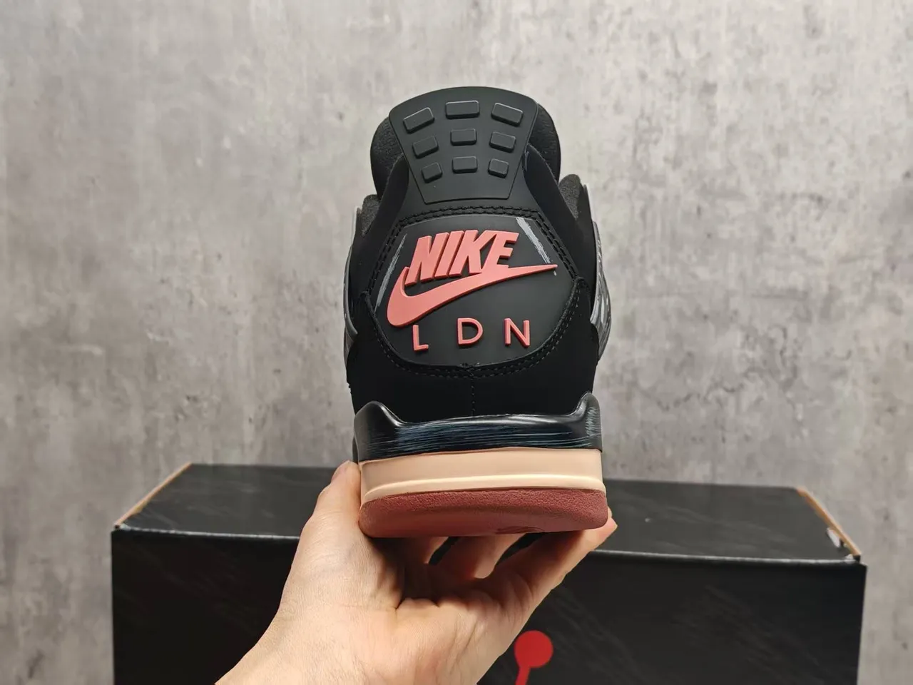 Air Jordan 4 Black Orange Basketball Shoes 10