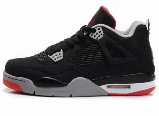 Chaussures de basketball Air Jordan 4 noir rouge gris 4