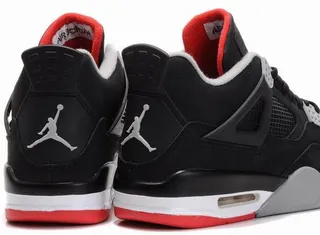 Chaussures de basketball Air Jordan 4 noir rouge gris 5