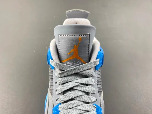 Air Jordan 4 ग्रे ब्लू येलो बास्केटबॉल जूते 6