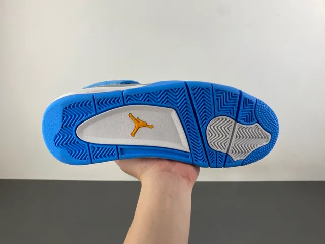 Air Jordan 4 ग्रे ब्लू येलो बास्केटबॉल जूते 9