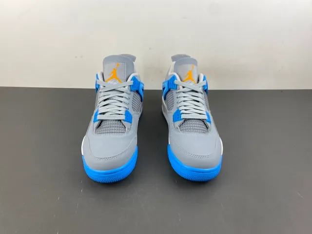 Air Jordan 4 ग्रे ब्लू येलो बास्केटबॉल जूते 11