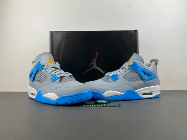 Air Jordan 4 ग्रे ब्लू येलो बास्केटबॉल जूते 13