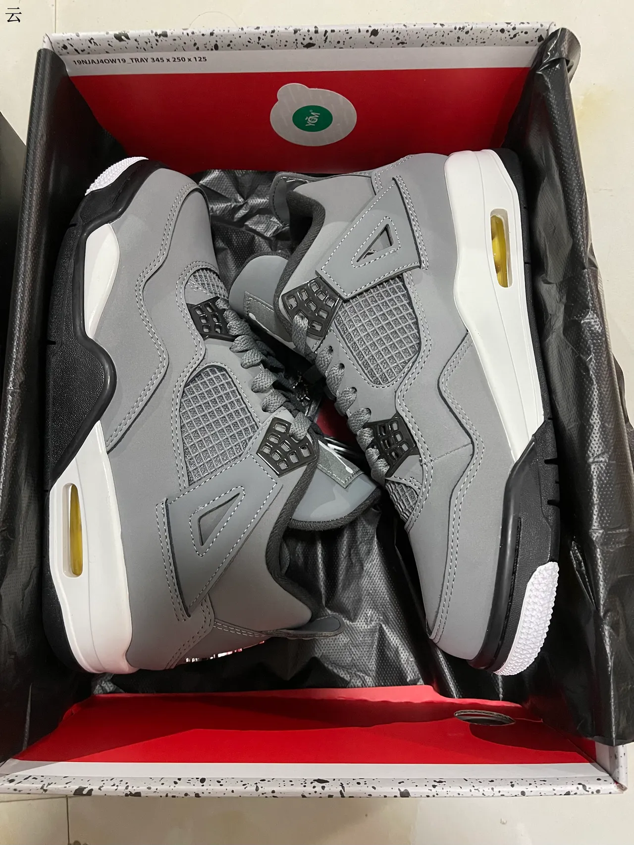 Air Jordan 4 Gray White Black Basketball Shoes 8