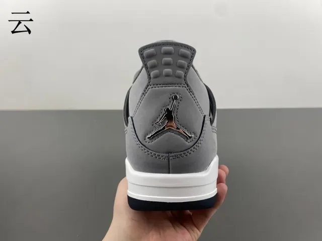 Air Jordan 4 Gris Blanc Noir Chaussures de Basketball 5