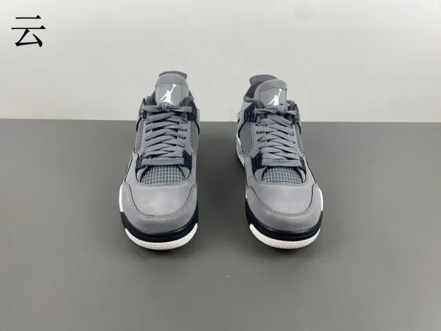 Air Jordan 4 Gris Blanc Noir Chaussures de Basketball 11