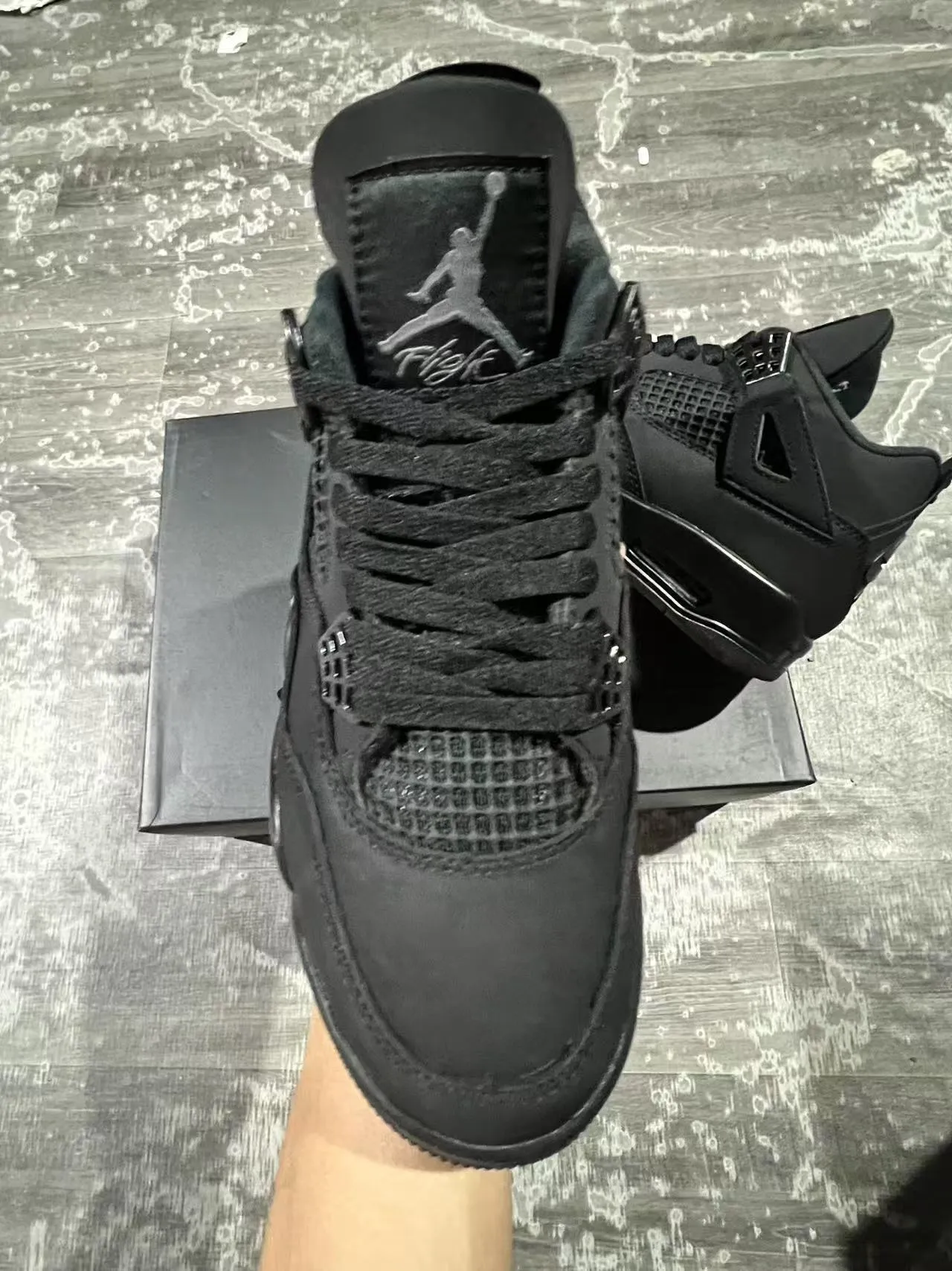 Chaussures de basketball Air Jordan 4 noir monochrome 3