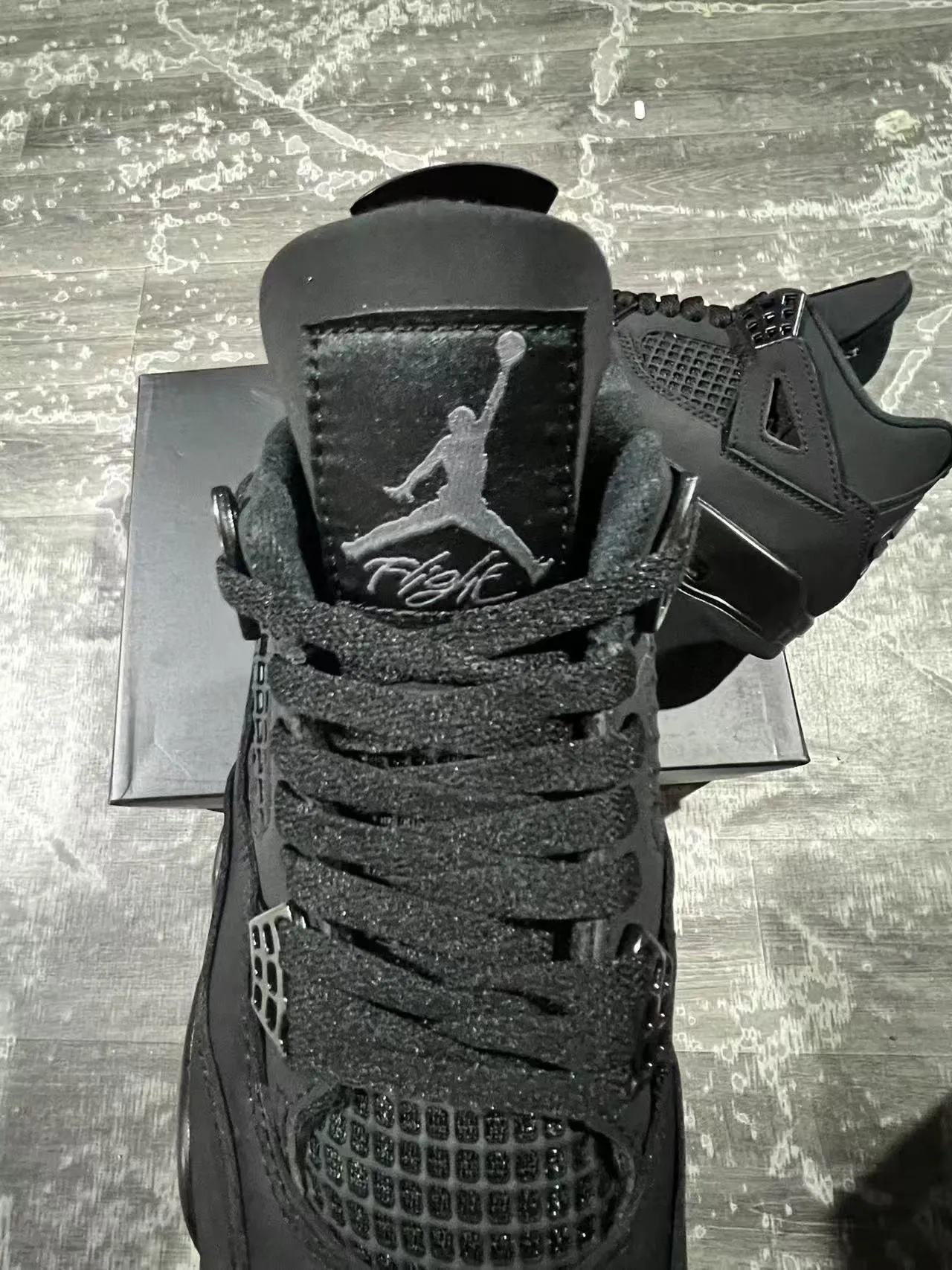 Chaussures de basketball Air Jordan 4 noir monochrome 4
