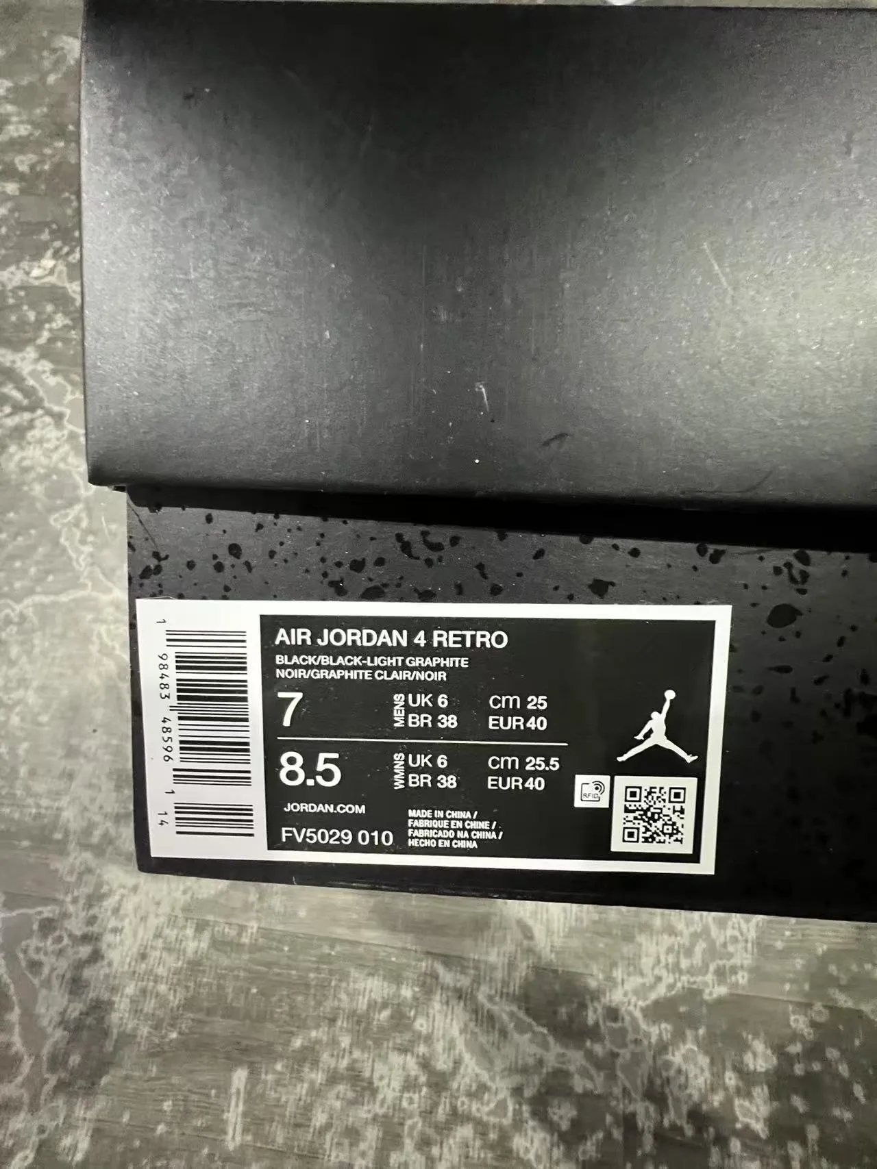 Chaussures de basketball Air Jordan 4 noir monochrome 10