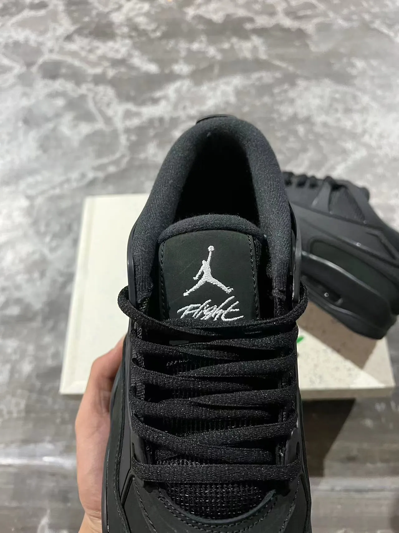 Air Jordan 4 Monochrome Dark Green Black Basketball Shoes 3