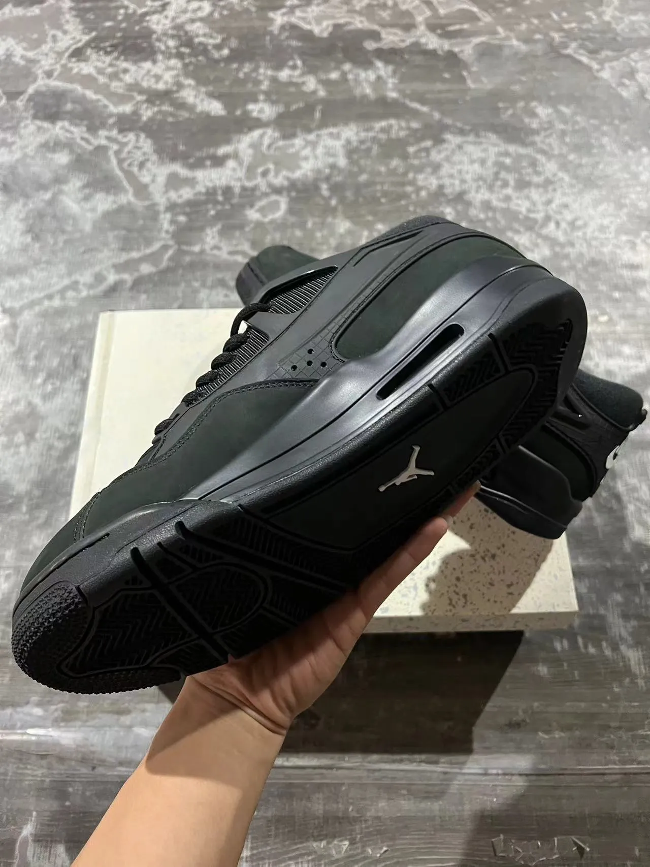 Air Jordan 4 Monochrome Dark Green Black Basketball Shoes 5