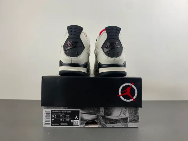 Air Jordan 4 Off-White and Black Basketball Shoes 17
