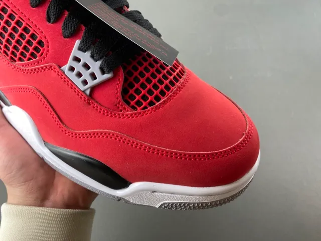 Air Jordan 4 Vermelho Preto Branco Tênis de Basquete 2