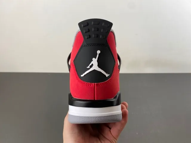 Air Jordan 4 Vermelho Preto Branco Tênis de Basquete 4