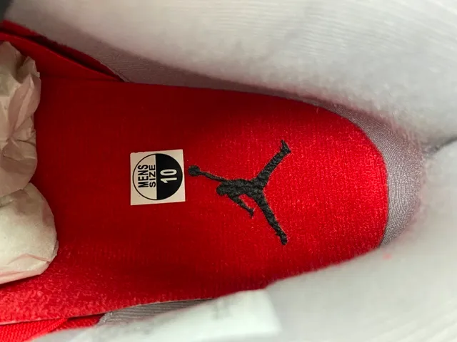 Air Jordan 4 Vermelho Preto Branco Tênis de Basquete 7