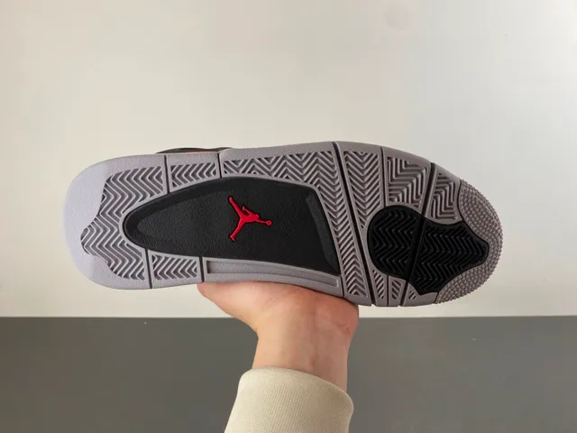 Air Jordan 4 Vermelho Preto Branco Tênis de Basquete 9