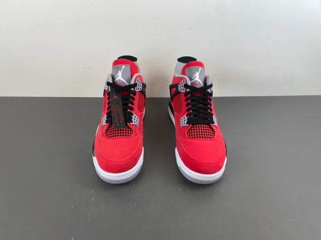 Air Jordan 4 Vermelho Preto Branco Tênis de Basquete 11