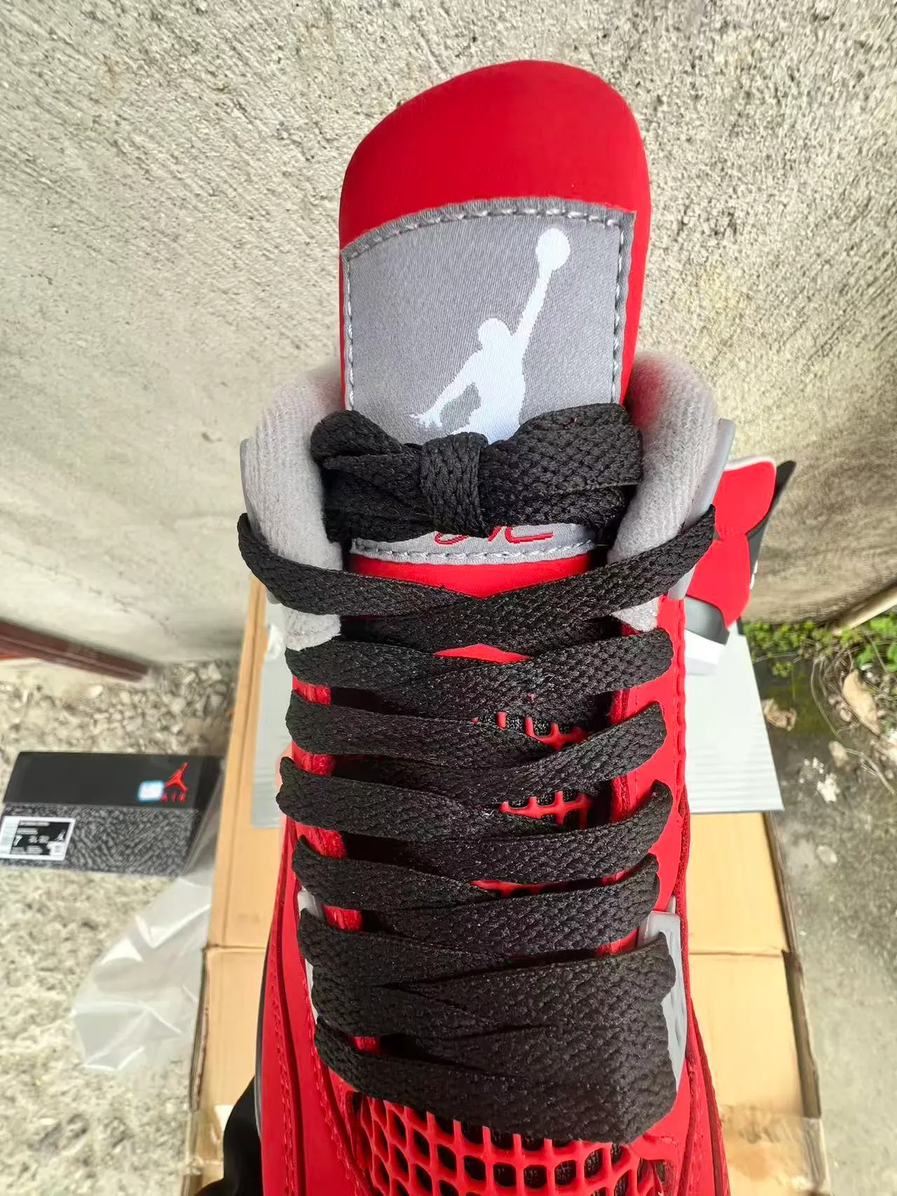 Air Jordan 4 Red Black White Basketball Shoes 4