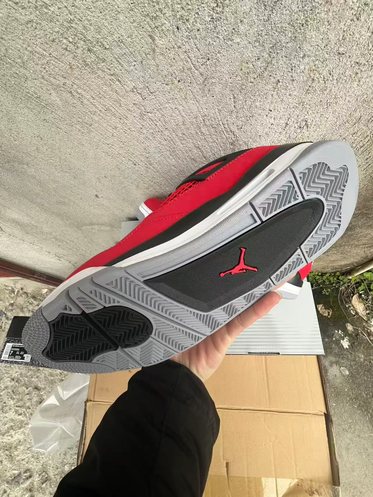 Air Jordan 4 Red Black White Basketball Shoes 6