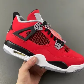Air Jordan 4 Red Black White Basketball Shoes