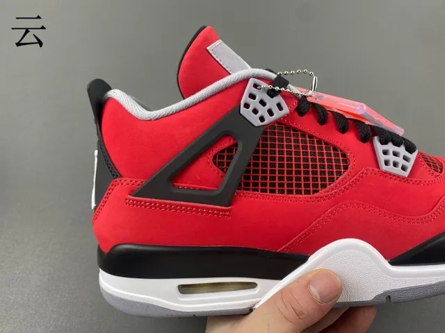 Air Jordan 4 Red Black White Basketball Shoes 2