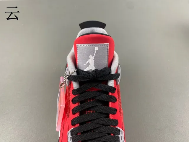 Air Jordan 4 Red Black White Basketball Shoes 4