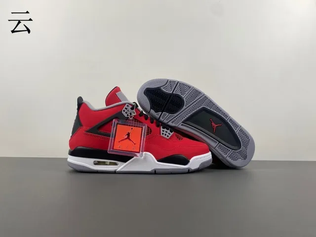 Air Jordan 4 Red Black White Basketball Shoes 11