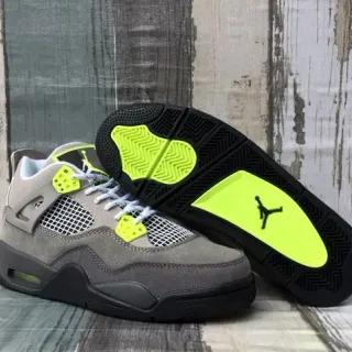 Air Jordan 4 Retro Gray Volt Zapatos de Baloncesto