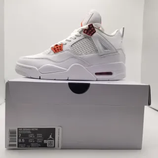 Air Jordan 4 Retro 白橙篮球鞋