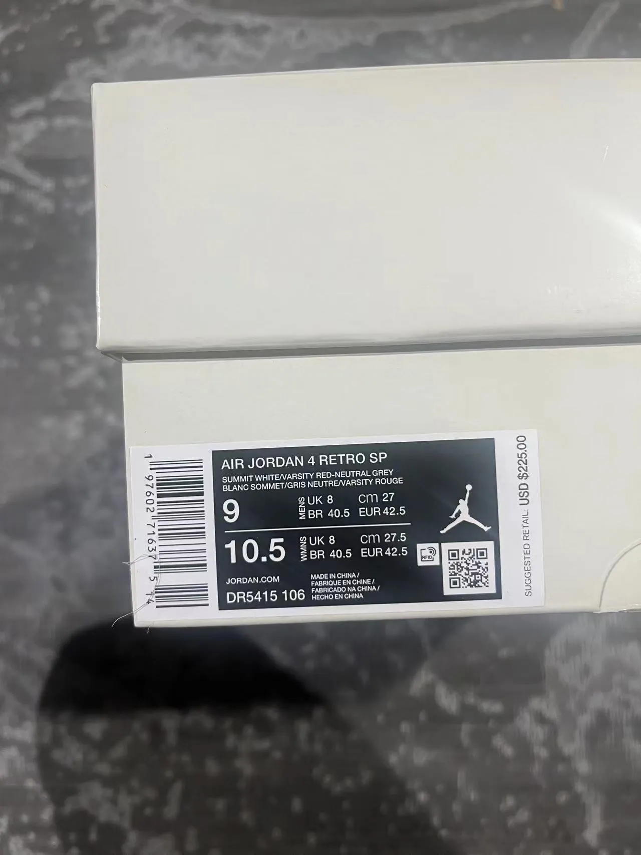Air Jordan 4 White and Maroon Basketball Shoes 10