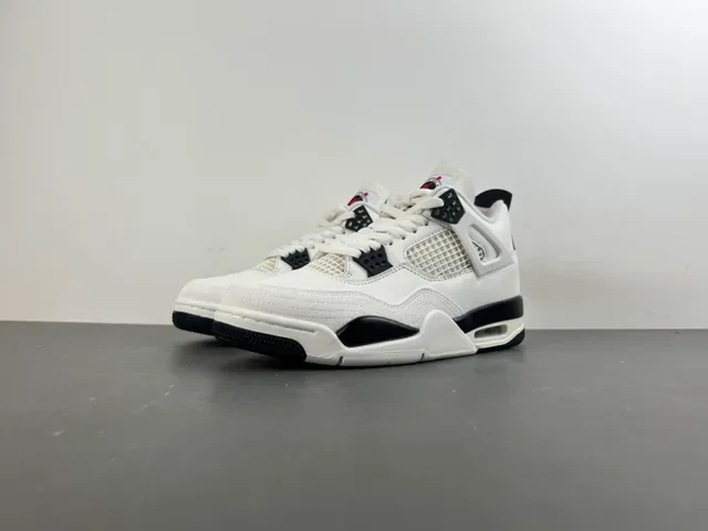 Air Jordan 4 Blanc Noir Chaussures de Basketball 10