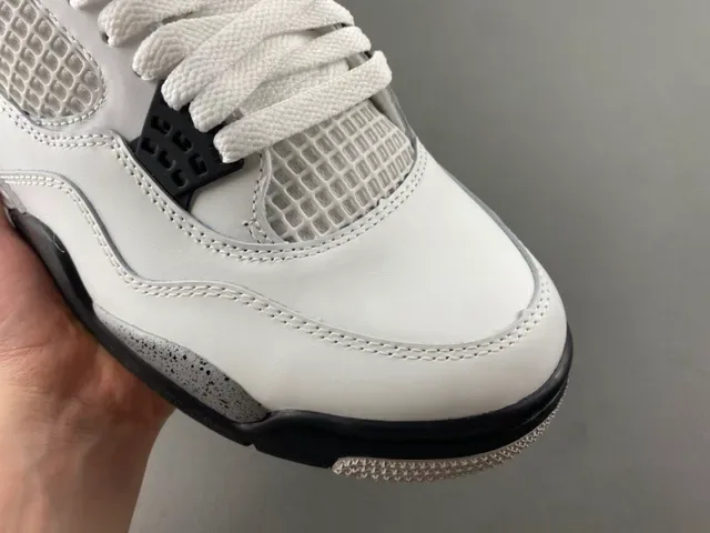 Air Jordan 4 Blanc Noir Gris Speckle Chaussures de Basketball 2