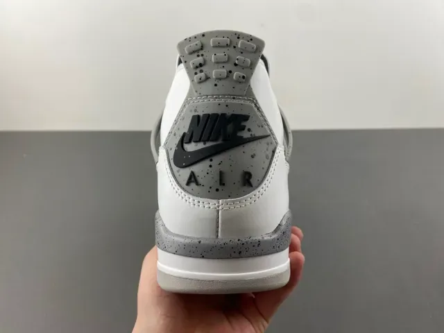 Air Jordan 4 Blanc Noir Gris Speckle Chaussures de Basketball 4