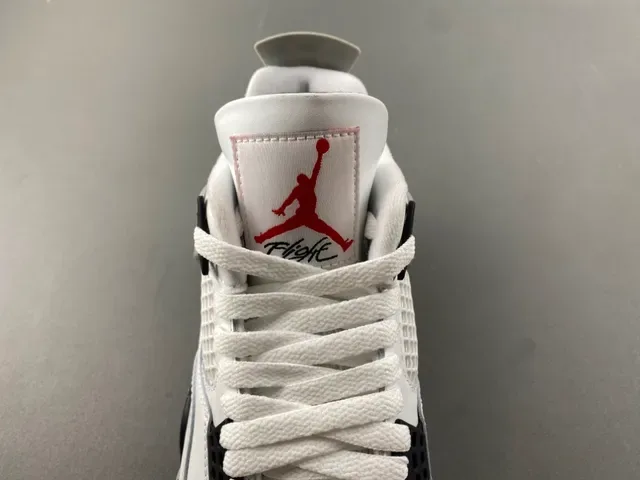 Air Jordan 4 Blanc Noir Gris Speckle Chaussures de Basketball 6