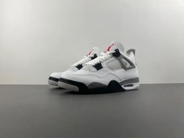 Air Jordan 4 Blanc Noir Gris Speckle Chaussures de Basketball 10