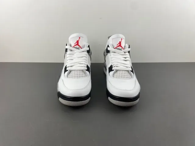 Air Jordan 4 Blanc Noir Gris Speckle Chaussures de Basketball 11