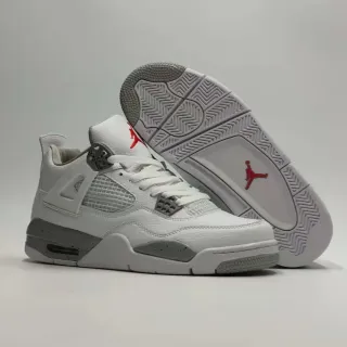 Air Jordan 4 白色灰色红色篮球鞋