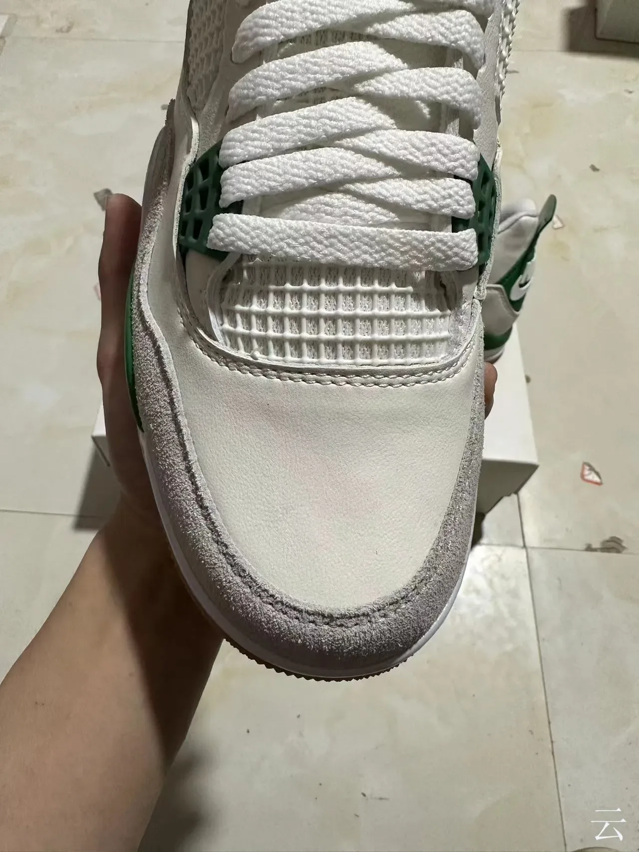 Air Jordan 4 White Green Gum Chaussures de basketball 8